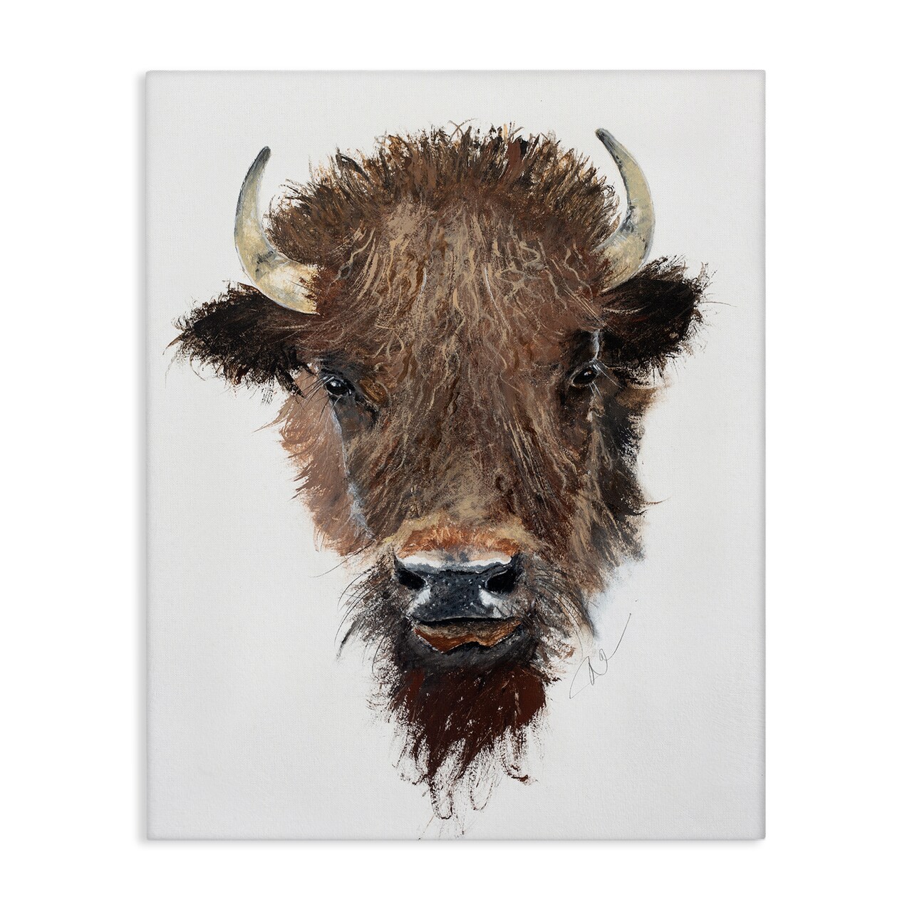 Stupell Industries Western Bison Visage Canvas Wall Art Design by Filippo Ioco